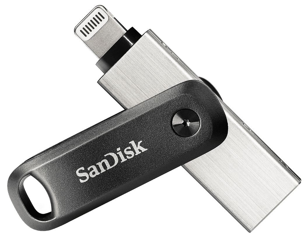 SanDisk iXpand lecteur USB flash 64 Go USB Type-A / Lightning 3.2 Gen 2 (3.1 Gen 2) Noir, Argent