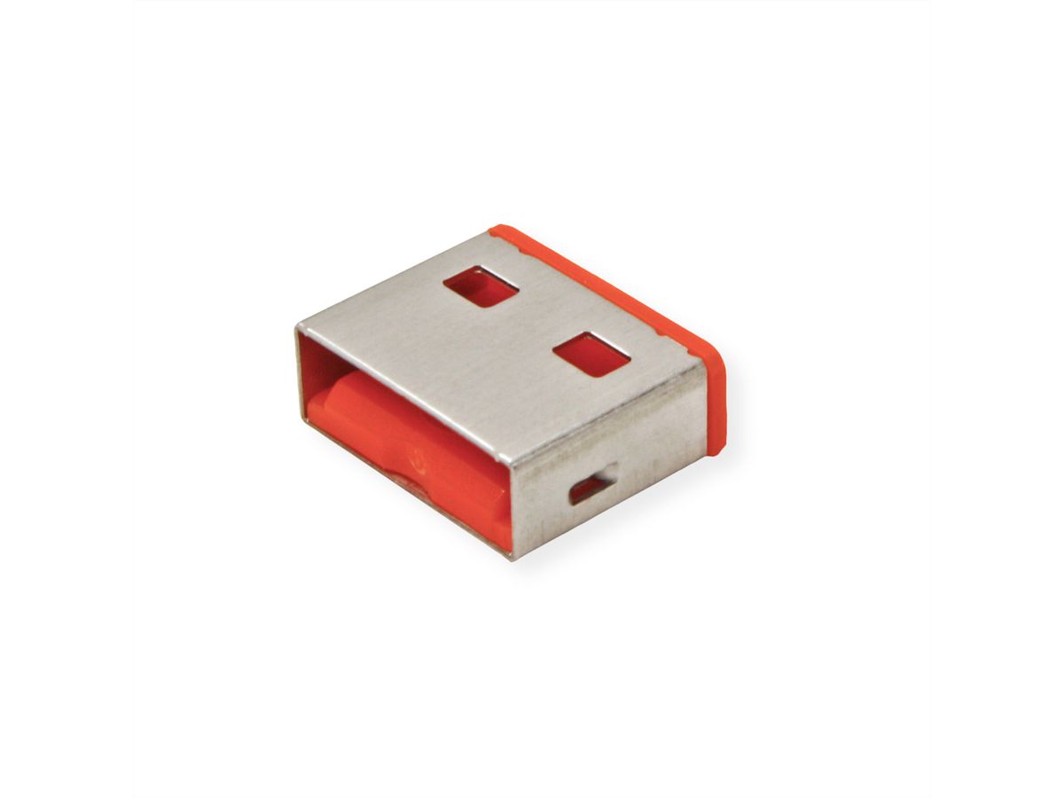 ROLINE USB-A Lock - bloqueur de port USB, rouge, 10x