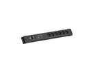 BACHMANN CONNECTUS 6xUTE , 1xGVS 1xinterrupteur 2,0m CEE7/7 noir