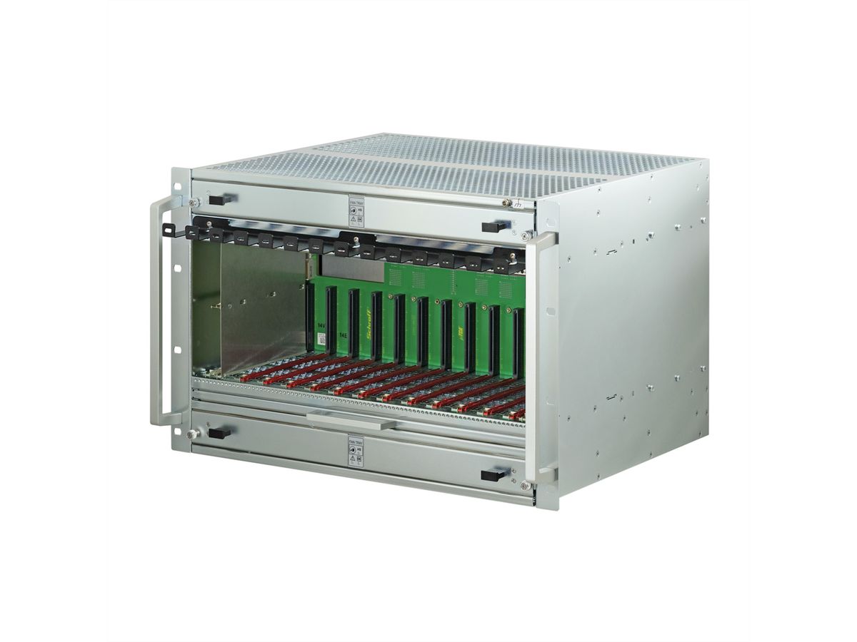 SCHROFF MTCA.4 Système pour 12 modules AMC doubles, topologie CMS, 7 U, 84 HP,