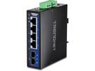 TRENDnet TI-G51SC Switch Rail DIN Gigabit industriel à 5 ports, avec port SC multimode