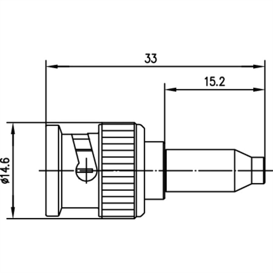 TELEGÄRTNER Connecteur à sertir BNC 75 Ohm pour RG-179B/U