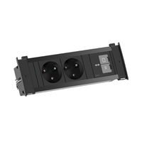 BACHMANN KAPSA S 2xUTE 1xUSB C/C 45W, 2m AEH RAL9005 noire