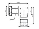 TELEGÄRTNER Connecteur SMA mâle/femelle, coudé