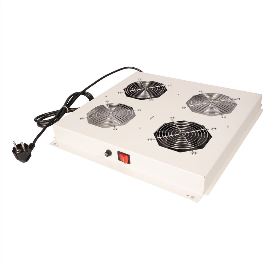 ROLINE 19" Unité de ventilation de toit, 2 ventilateurs, ON/OFF, gris