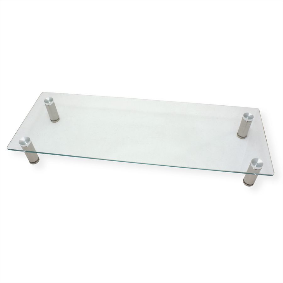 ROLINE Support en verre pour écran, forme rectangulaire, réglable en hauteur
