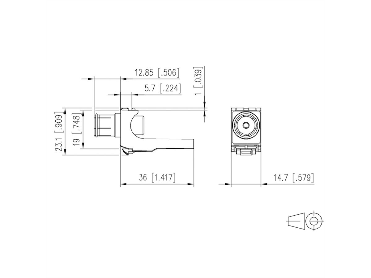 METZ CONNECT COAX modul connecteur femelle IEC / femelle F