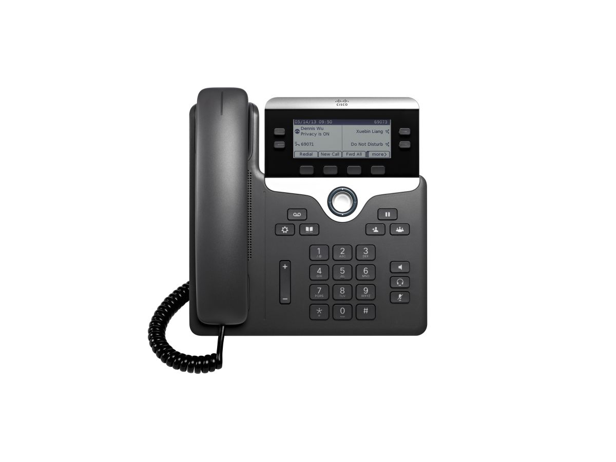 Cisco 7821 téléphone fixe Noir, Argent Combiné filaire 2 lignes - SECOMP  France