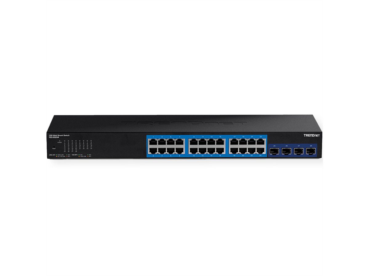 TRENDnet TEG-30284 SwitchWeb Smart à 28 ports dont 4 logements SFP+ 10G