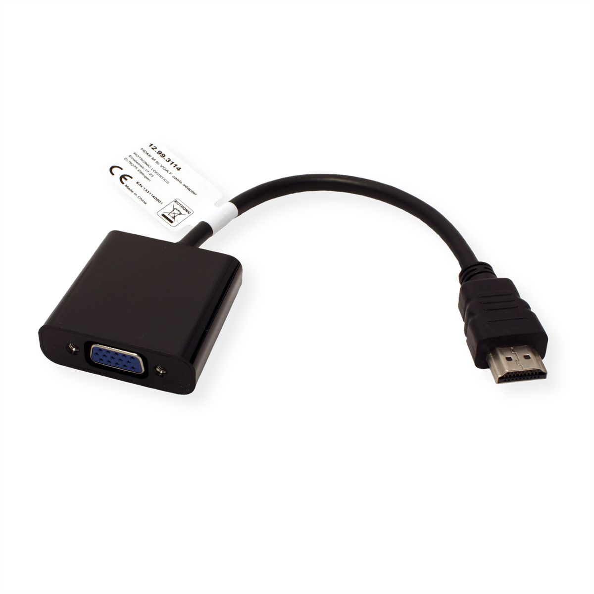 VALUE Câble adaptateur HDMI-VGA, HDMI M-VGA F