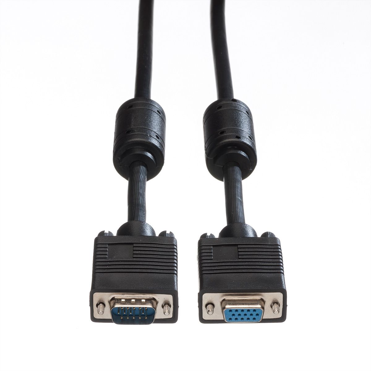 ROLINE SVGA HD15 M/HD15 F avec noyaux de ferrite, 2 m
