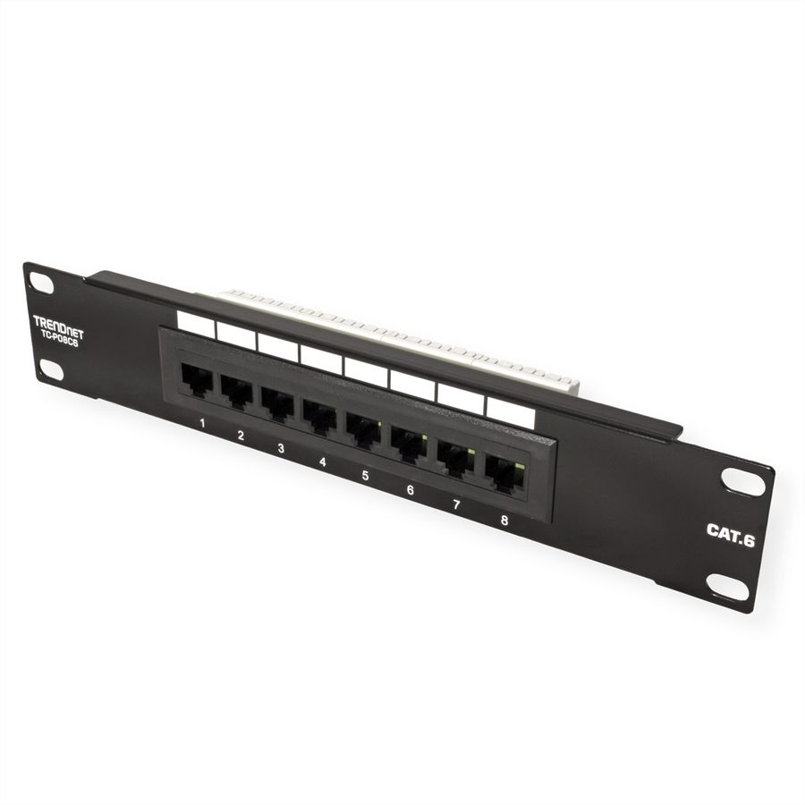 TRENDnet TC-P08C6 Panneau de brass. 10" 8 ports Cat. 6 non-blindé