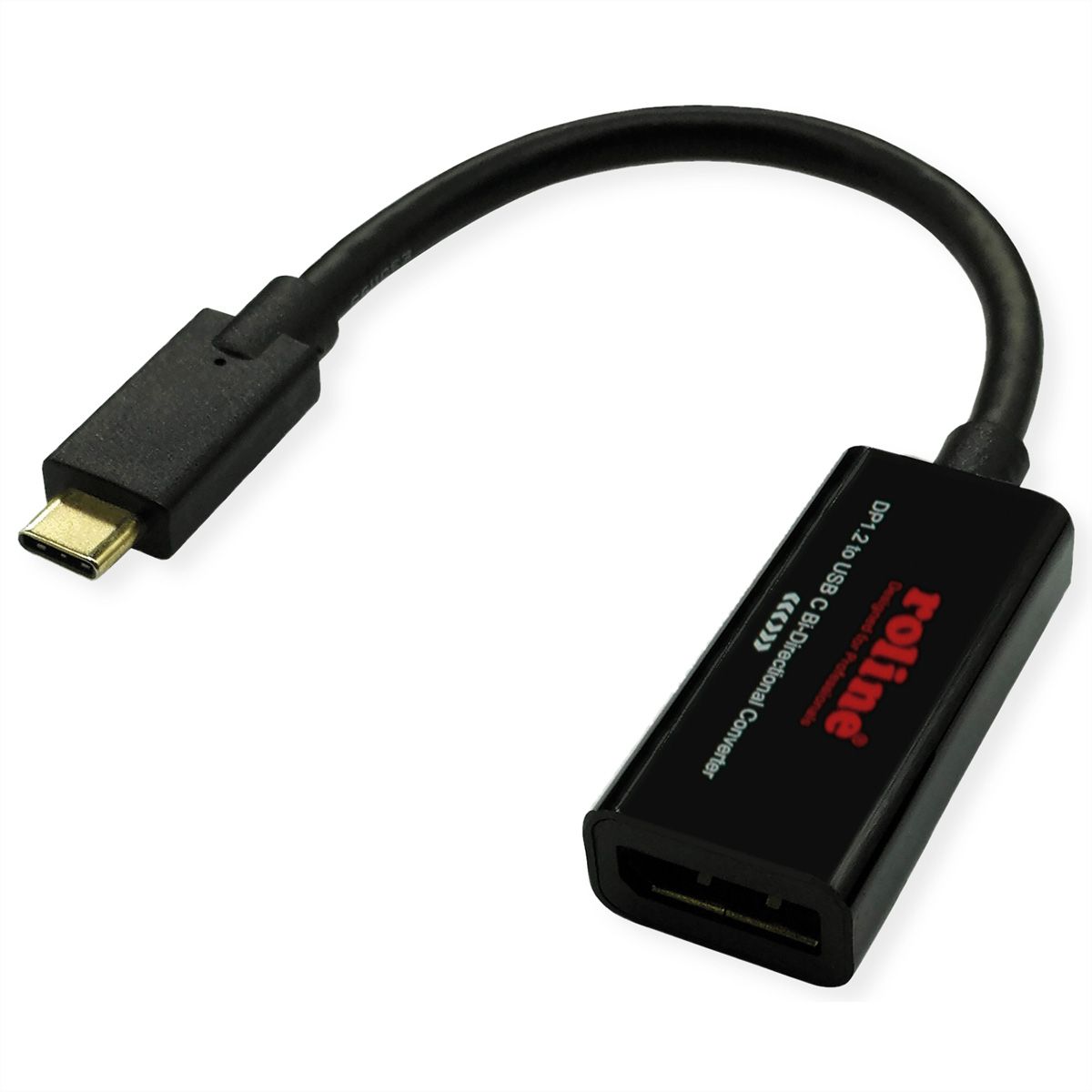 ROLINE Câble adaptateur USB-C - DisplayPort, v1.2, M/F, bidirectionnel, 0,2 m