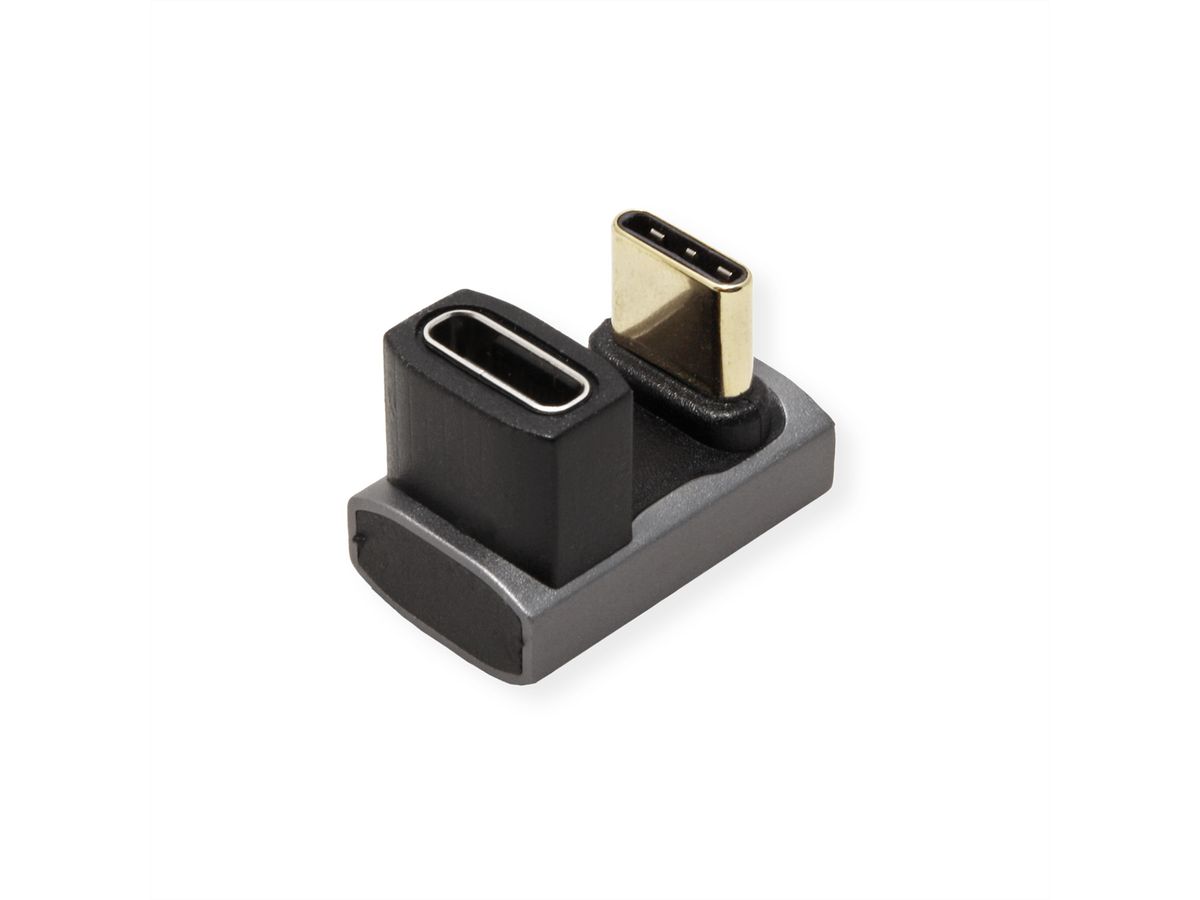 ROLINE Adaptateur USB4 Gen 3x2, Aluminium, 360°, Type C, M/F, argent