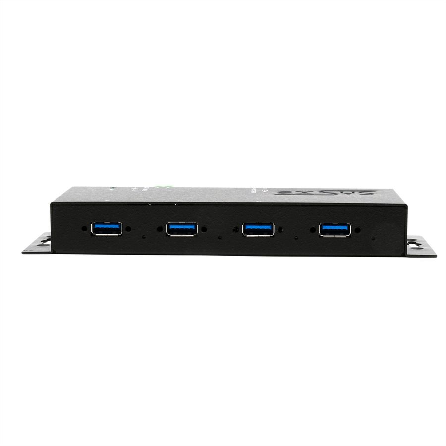 EXSYS EX-1184HMVS-2 Hub USB 3.2 Gen1 métal à 4 ports, protection de surtension 15KV ESD