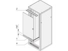 SCHROFF Eurorack Support de charnière de porte pour porte raccourcie, 19" Eurorack