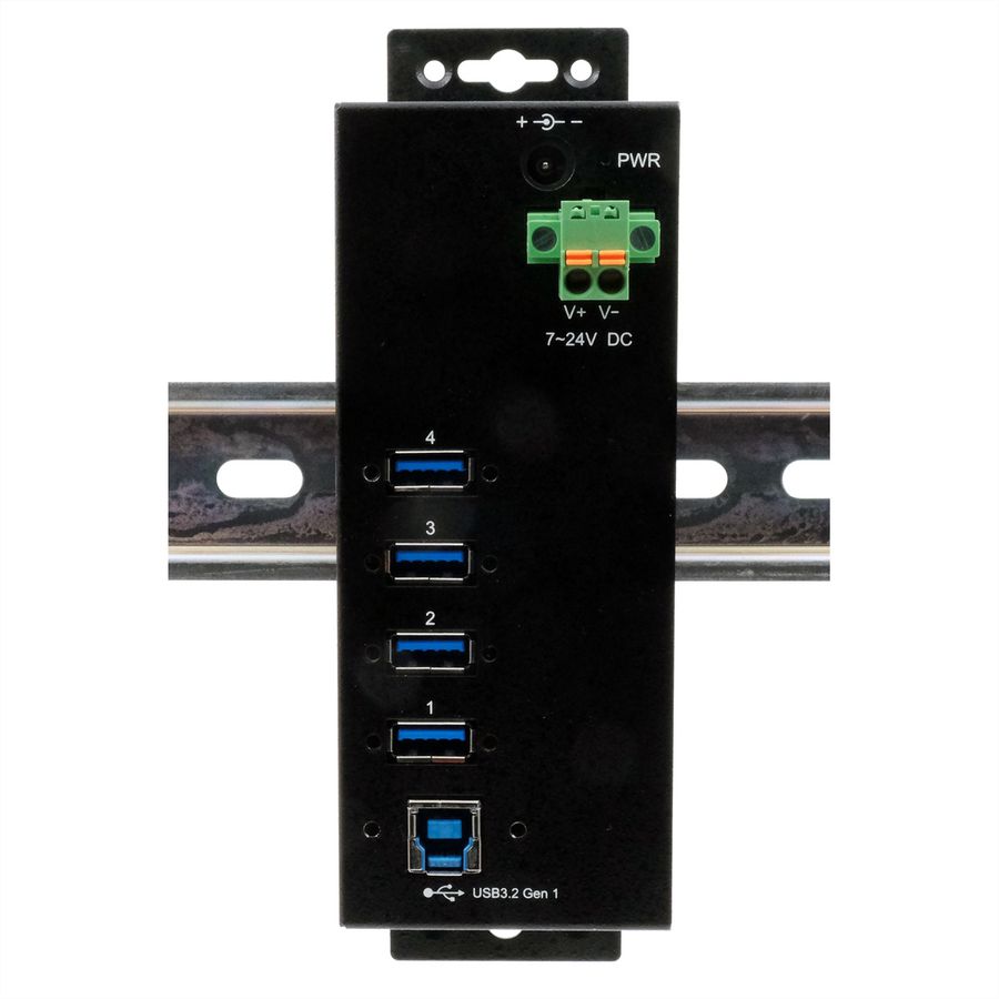 EXSYS EX-1186HMVS-2 Hub USB 3.2 Gen1 à 4 ports, protection de surtension 15KV ESD
