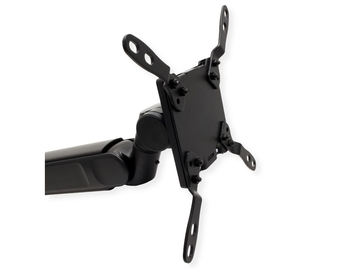 ROLINE Support LCD lourd, montage sur bureau, 4 articulations, jusqu'à 22/27 kg, noir