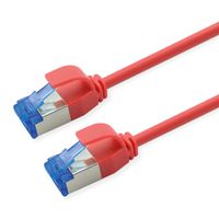 ROLINE Cordon Cat.6A (Classe EA) S/FTP (PiMF), LSOH, PoE , rouge, 1,5 m