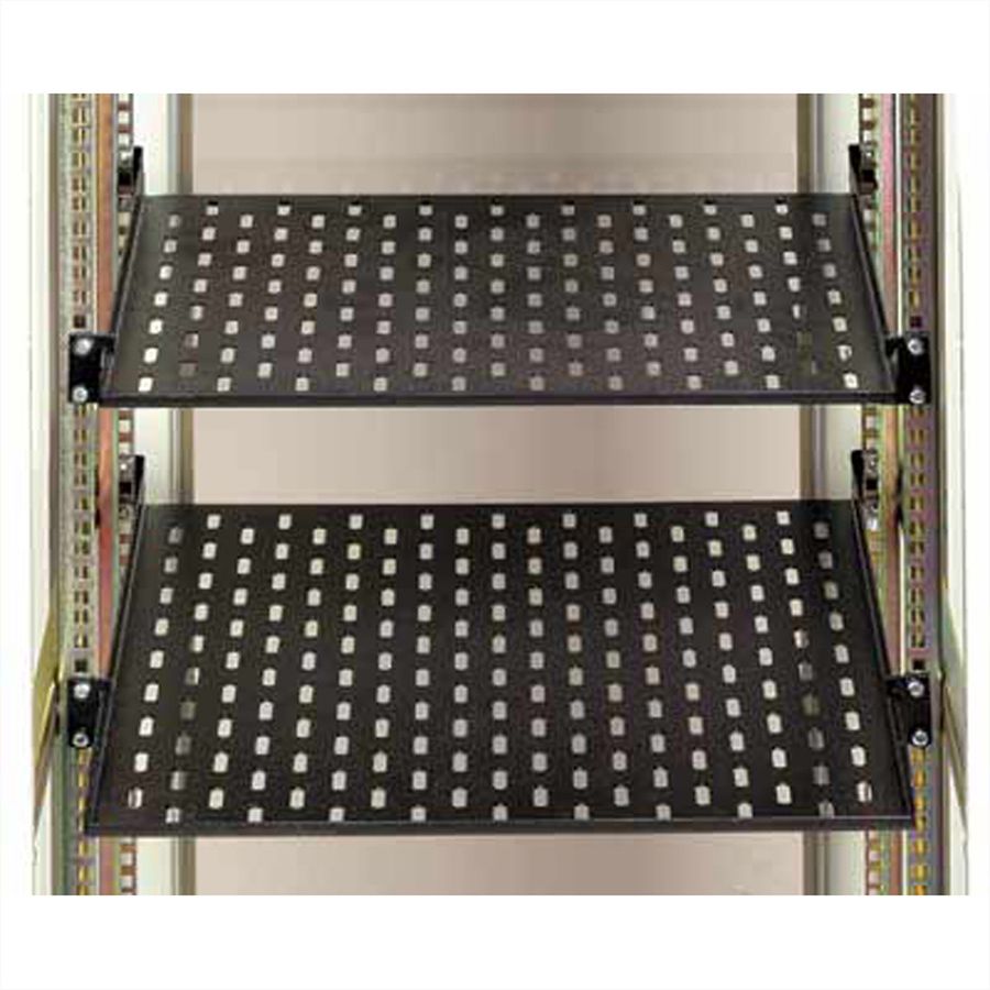 CONTEG Etagère 19", 1U, noire, 435 x 250 mm, max. 15kg