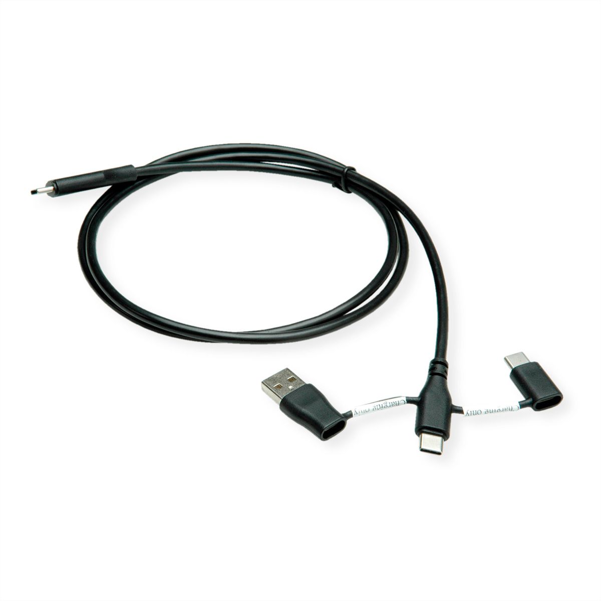 ROLINE Câble USB 2.0 type C, M/M, avec protecteur de données USB, type A+c, 1 m