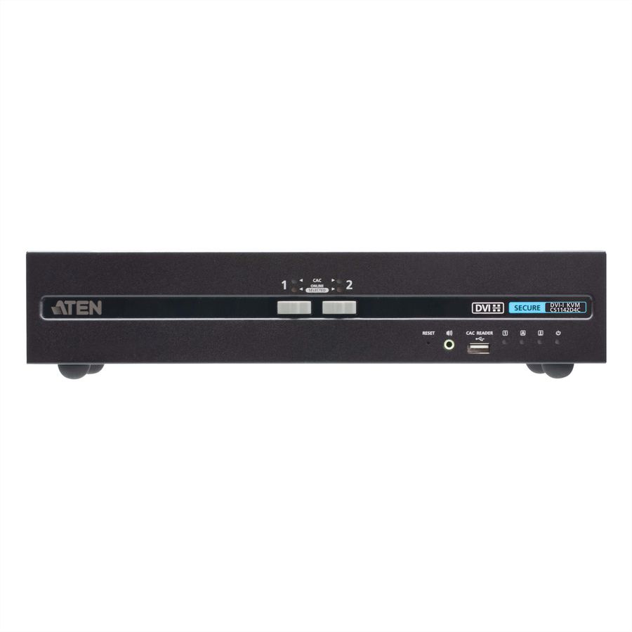 ATEN CS1142D4C Commutateur KVM sécurisé à double écran DVI 2 ports USB avec CAC