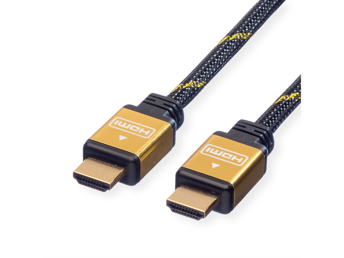 ROLINE GOLD Câble HDMI High Speed avec Ethernet, M-M, Retail Blister, 3 m