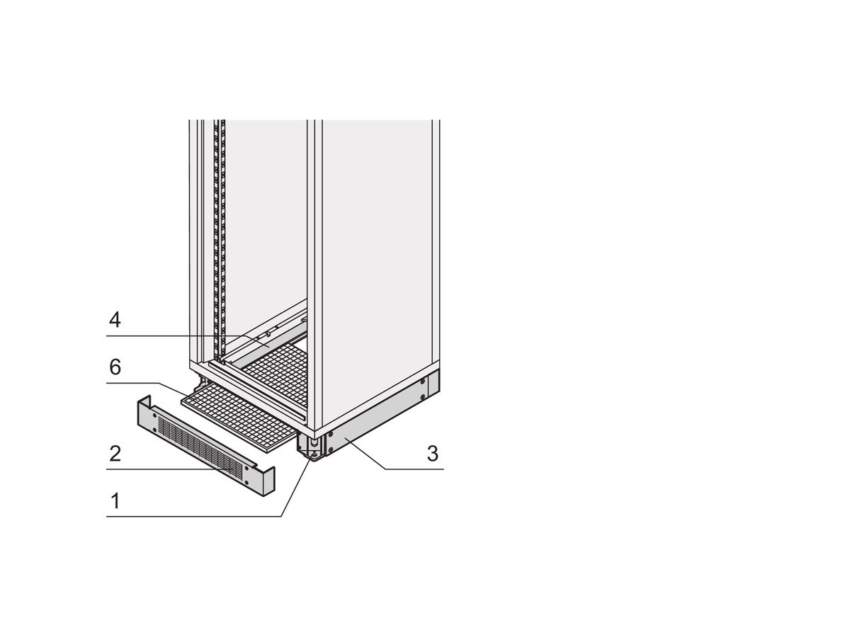 SCHROFF Eurorack Tapis filtrant pour base/plinthe, perforé, 600W 600D