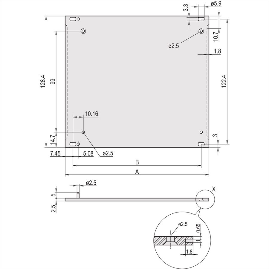 SCHROFF Unité enfichable de type cadre HF, panneau frontal, blindage Refrofit avec joint en acier, 3 U, 10 HP