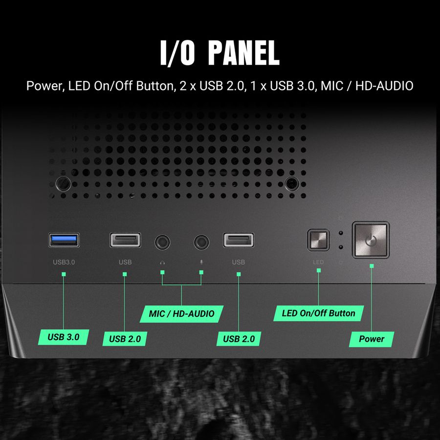 ANTEC AX26 RGB Elite Boîtier PC Midi Tower Gaming ATX, noir