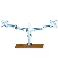 VALUE Bras double LCD, 4 points, fixation sur table, réglage séparé en hauteur