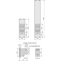 SCHROFF Face avant avec module d'entrée AC, 6 U, 8 CV, 2,5 mm, alu, anodisé, bords non traités