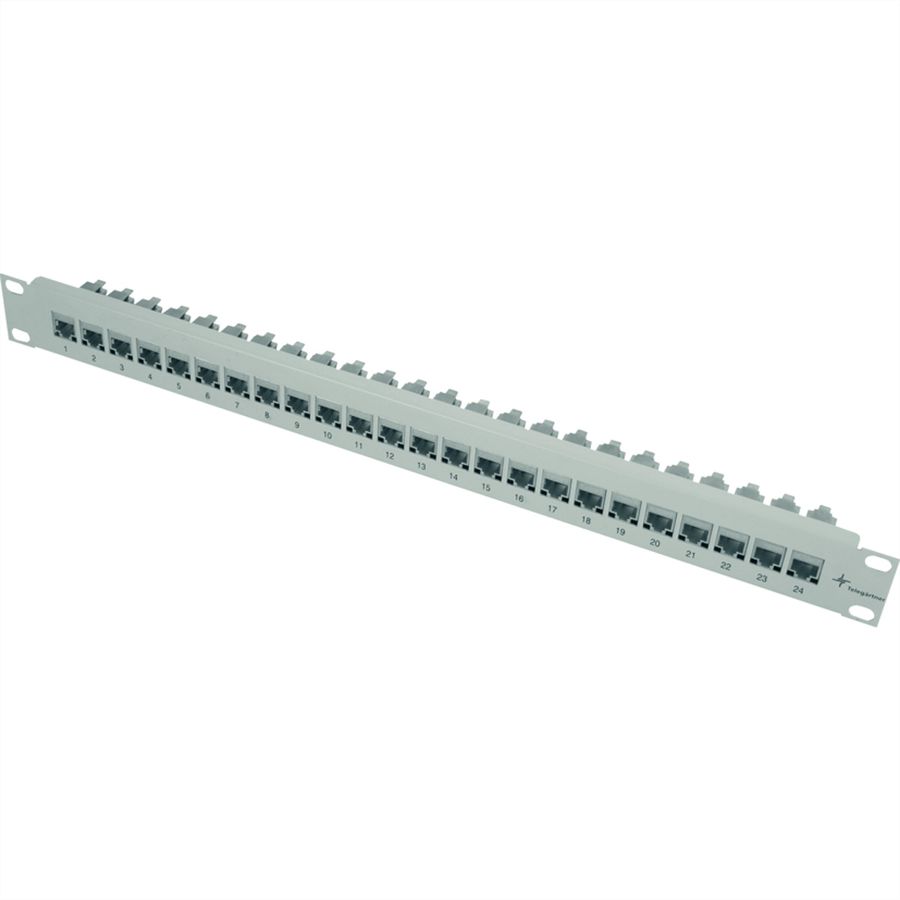 TELEGÄRTNER Porte-modules 19" 1 U, comprenant 24 raccords K Cat.5e