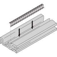 SCHROFF Rail horizontal type H-VT, lourd, avec joint CEM, 63 HP