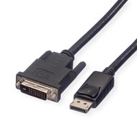 ROLINE Câble DisplayPort DP M - DVI M, LSOH, noir, 1 m