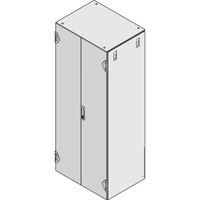 Porte double SCHROFF Varistar, IP 20, neutre, verrouillage en 3 points, 2 charnières, RAL 7021, 2000H 600W