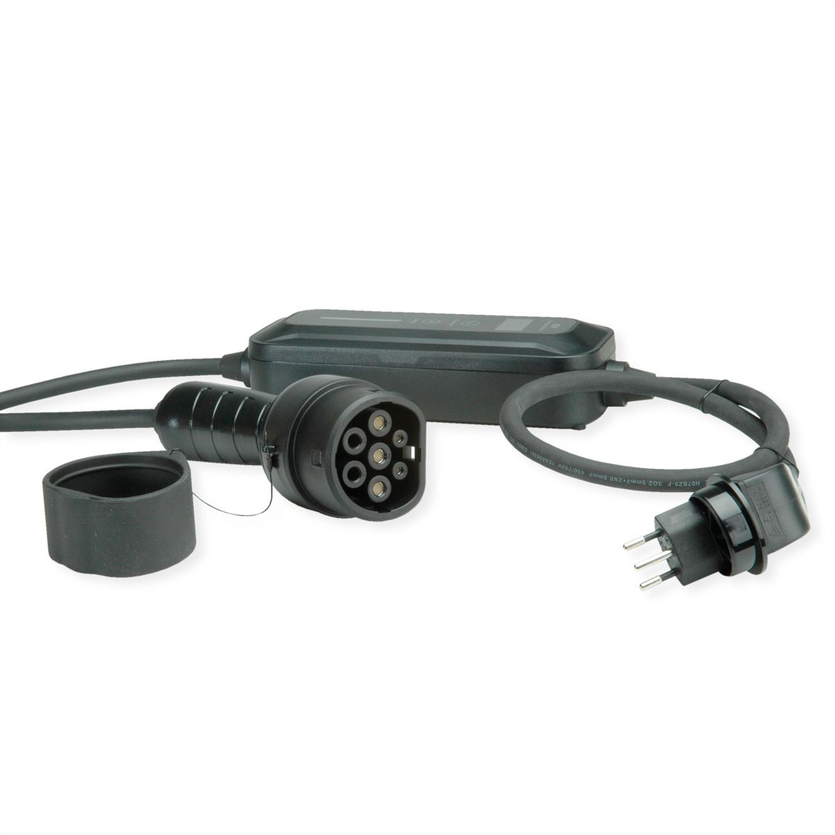 ROLINE Câble portable de recharge VE CEE7/7 - Type2, 1 phase, 250VAC (1P+N+E), 32 A, 7,4 kW, 5 m