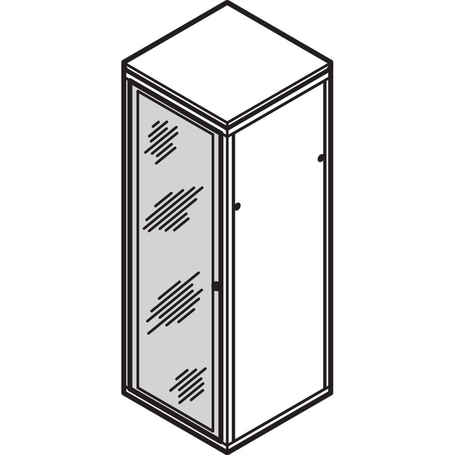 SCHROFF Eurorack Porte Vitrée Avec Verre Acrylique, RAL 7021, 43 U 600W