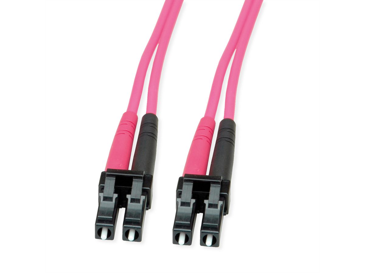 TELEGÄRTNER Cordon FO 2x G50/125 OM4, 1x LC Duplex - 1x LC Duplex, violet, 2 m