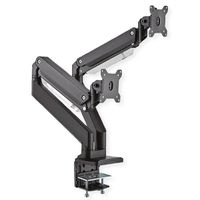 ROLINE Support double LCD à gaz, 5 axes de rotation, max. 15 kg, jusqu'à 35 pouces