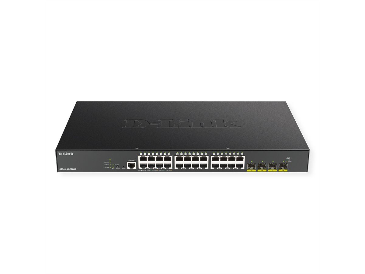 D-Link DGS-1250-28XMP Switch Gigabit 28 ports Smart Managed Poe+ 4x 10G