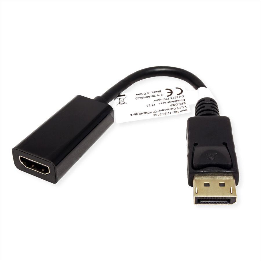 VALUE Adaptateur DisplayPort - HDMI, DP M-HDMI F