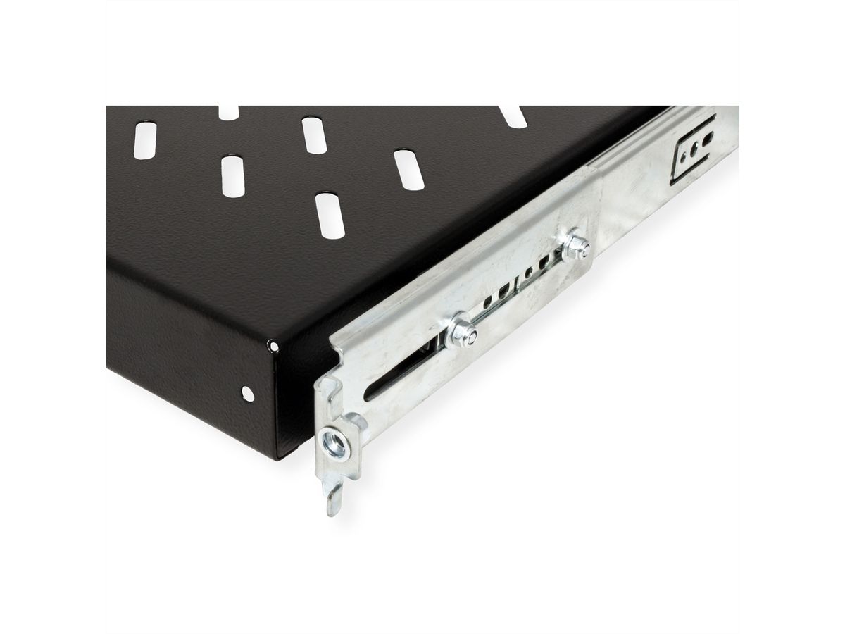 ROLINE 19" Etagère 1U, extractible 550P 25 kg noir