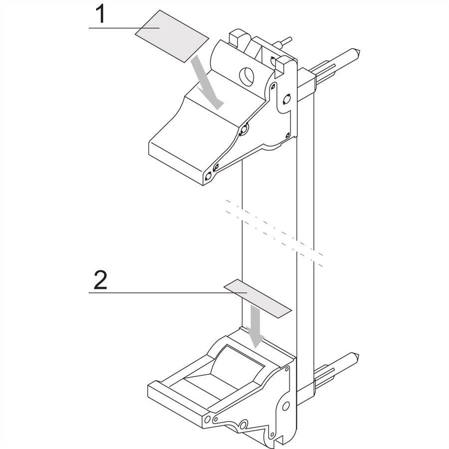 SCHROFF Plug-In Unit Bande d'étiquettes pour poignée IEL, feuille avec 320 pièces. 19 x 4,8 mm