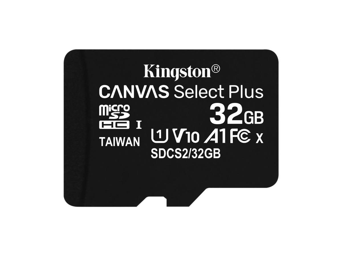 Kingston Technology Carte micSDHC Canvas Select Plus 100R A1 C10 de 32 Go + ADP