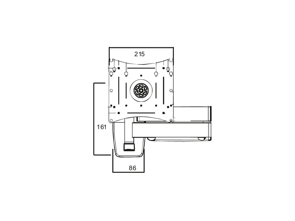 ROLINE Bras LCD pivotant, extra long, 5 pivots, montage mural