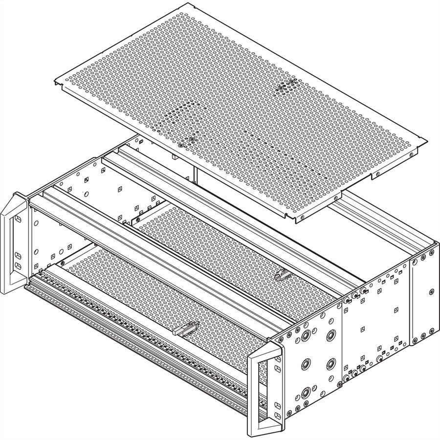 Plaque de recouvrement EuropacPRO SCHROFF pour boulonnage sur panneau latéral robuste, 84 HP, 355 mm