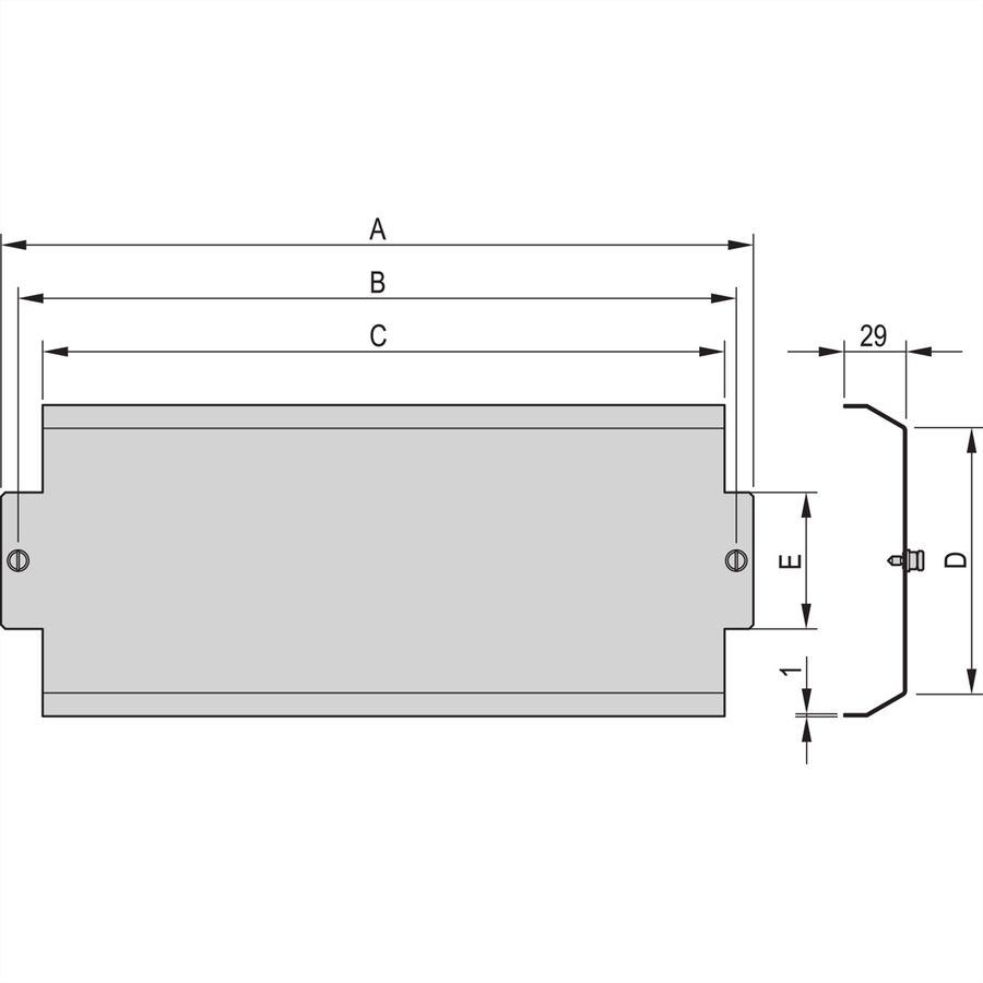 Capot arrière PropacPRO SCHROFF, 3 U, 84 CV