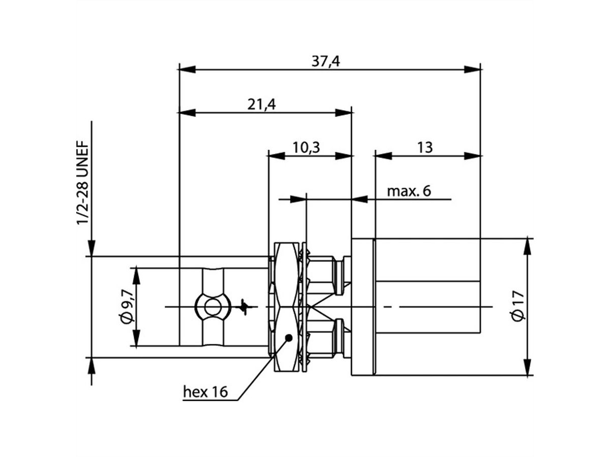 TELEGÄRTNER Prise de câble BNC 75 Ohm pour RG-59B/U isolé