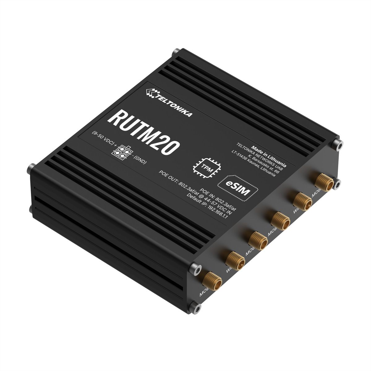 TELTONIKA RUTM20 Routeur 5G PoE Dual SIM & eSIM